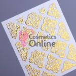 Stickere 3D Combinate  3DA05 Aurii Gold Carving pentru unghii 6 folii